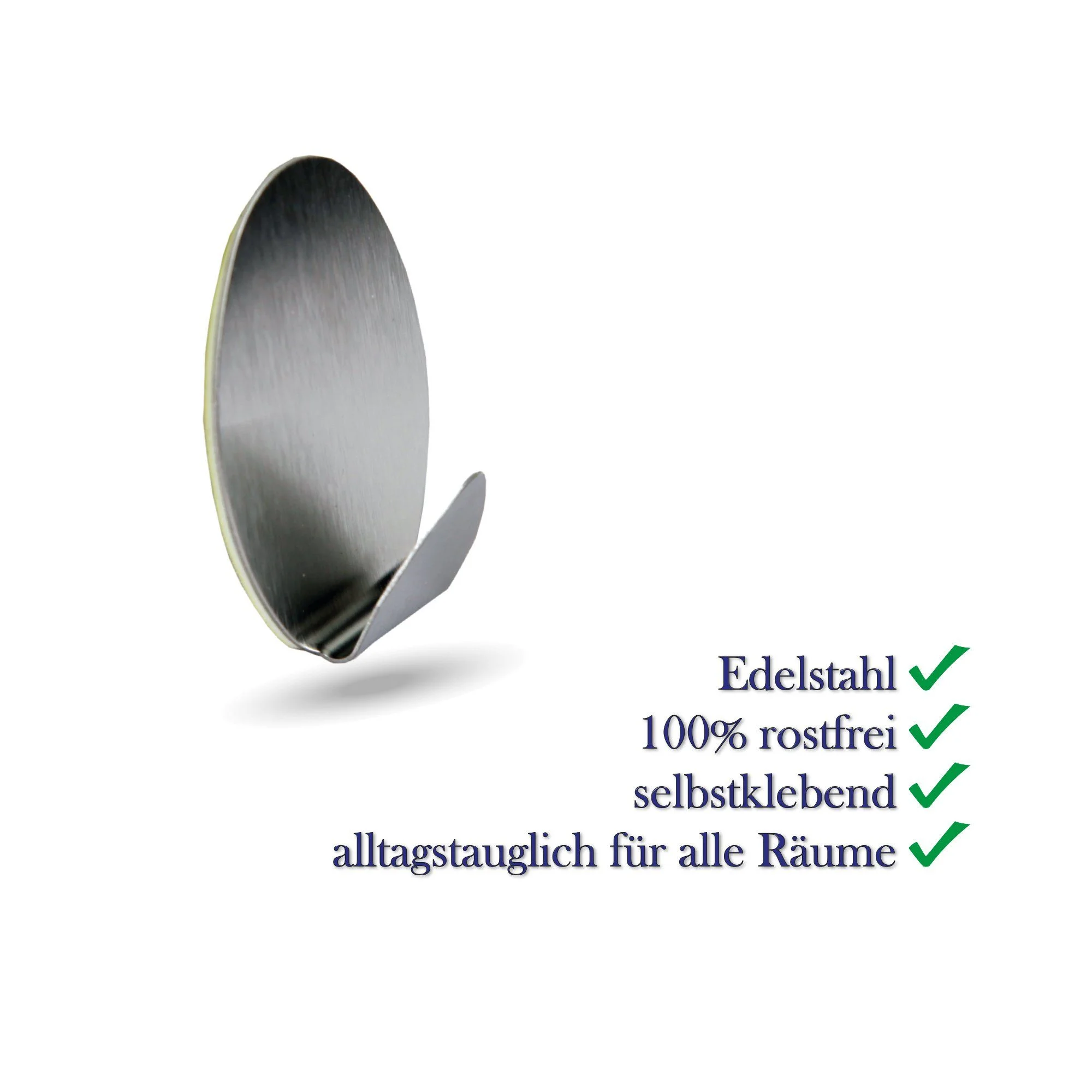 BESTLIVINGS Wandhaken · Edelstahl selbstklebend · 4er-Set